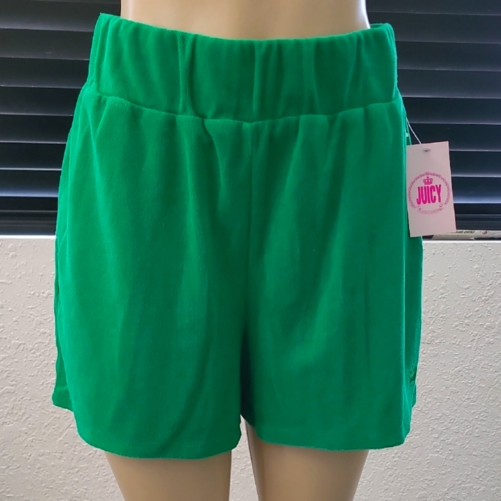 JUICY COUTURE PALM GREEN SHORTS